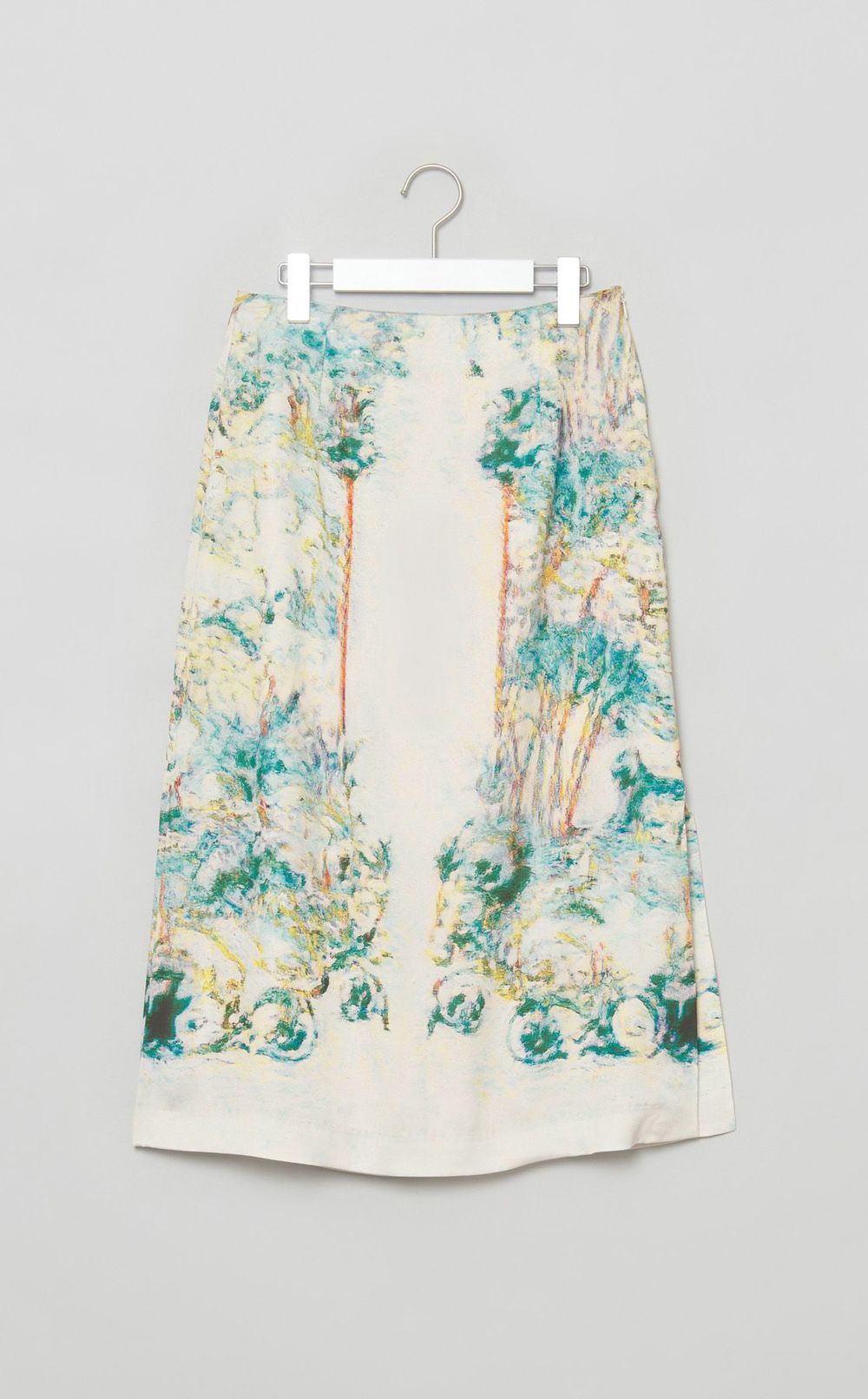 コラージュプリントミディスカート