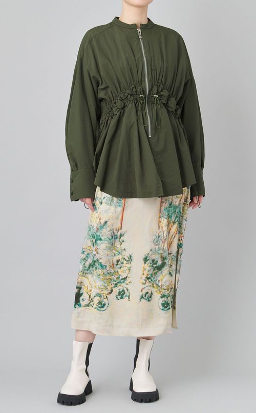 コラージュプリントミディスカート