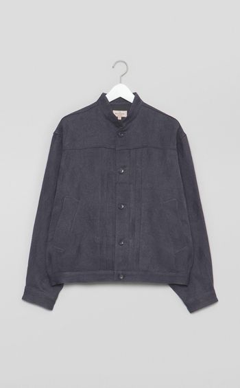 リネンジャカードショートワークブルゾン