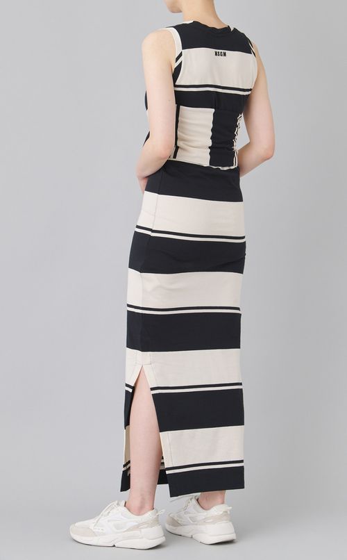 ボーダーリボンベルトワンピース