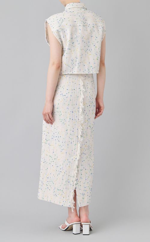 ミックスヤーンクロップドブラウス