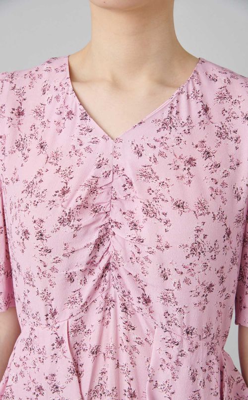 フラワープリントワンピース