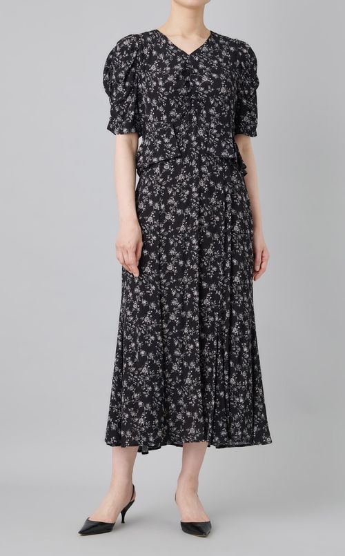 フラワープリントワンピース