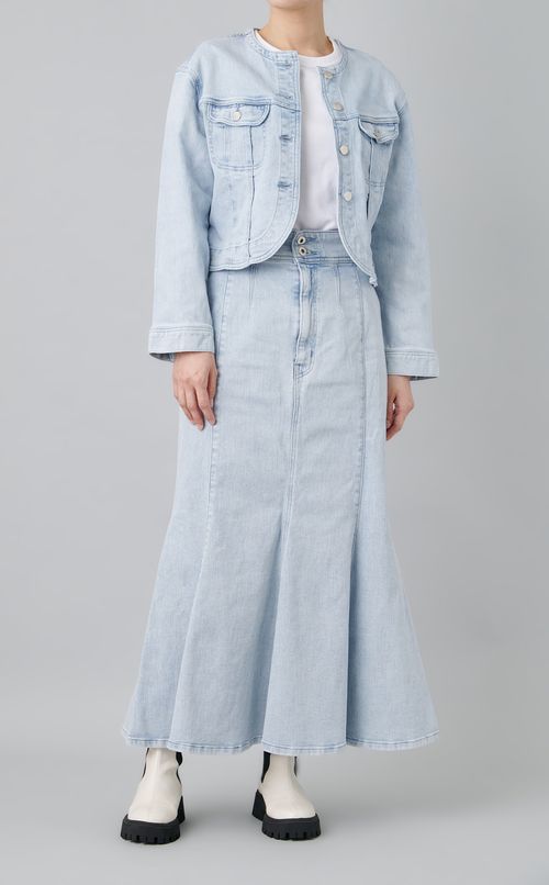 マーメイドシルエットデニムスカート