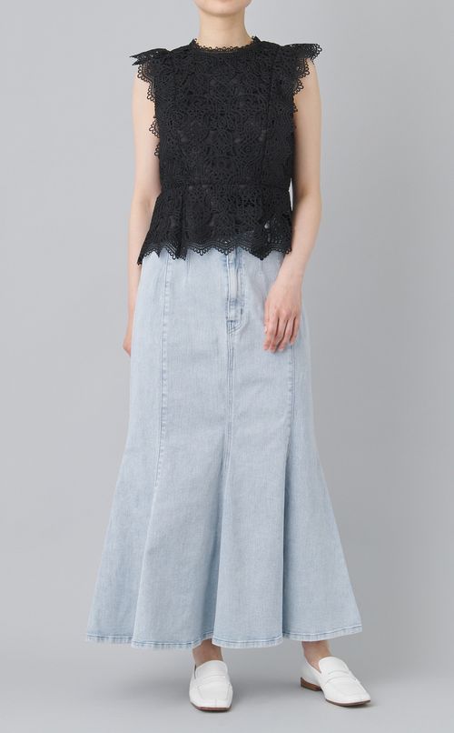 マーメイドシルエットデニムスカート