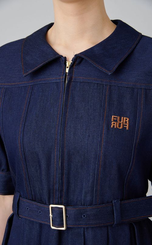 フラットカラーシャツワンピース