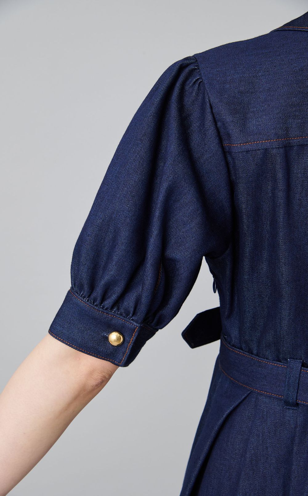 フラットカラーシャツワンピース