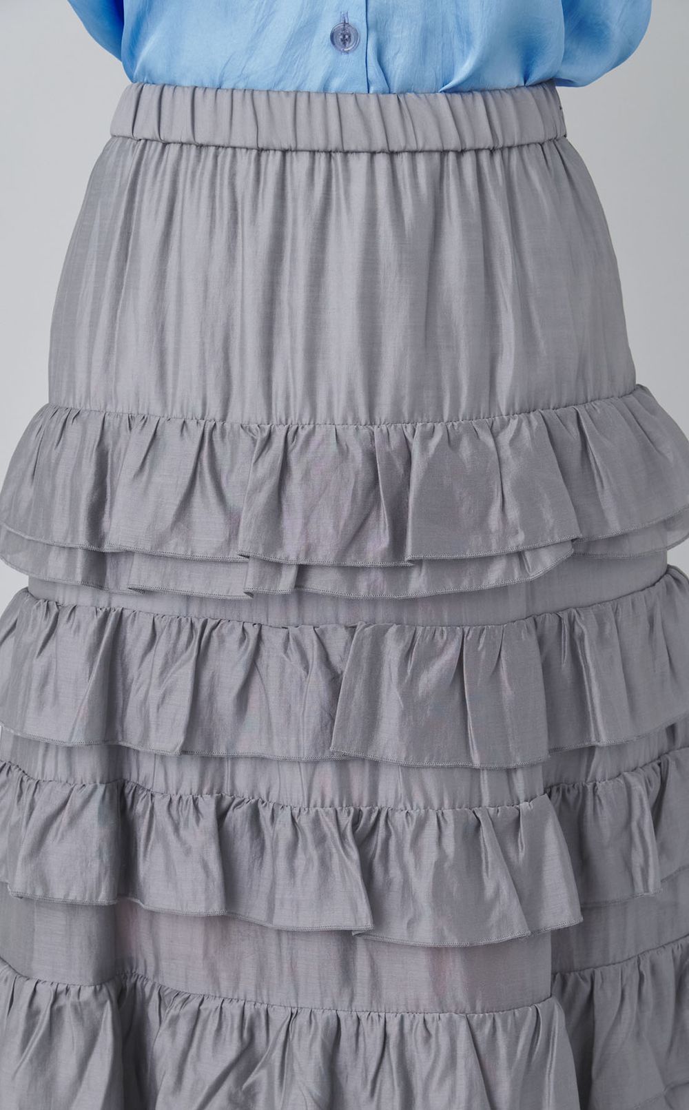 シアーフリルティアードスカート