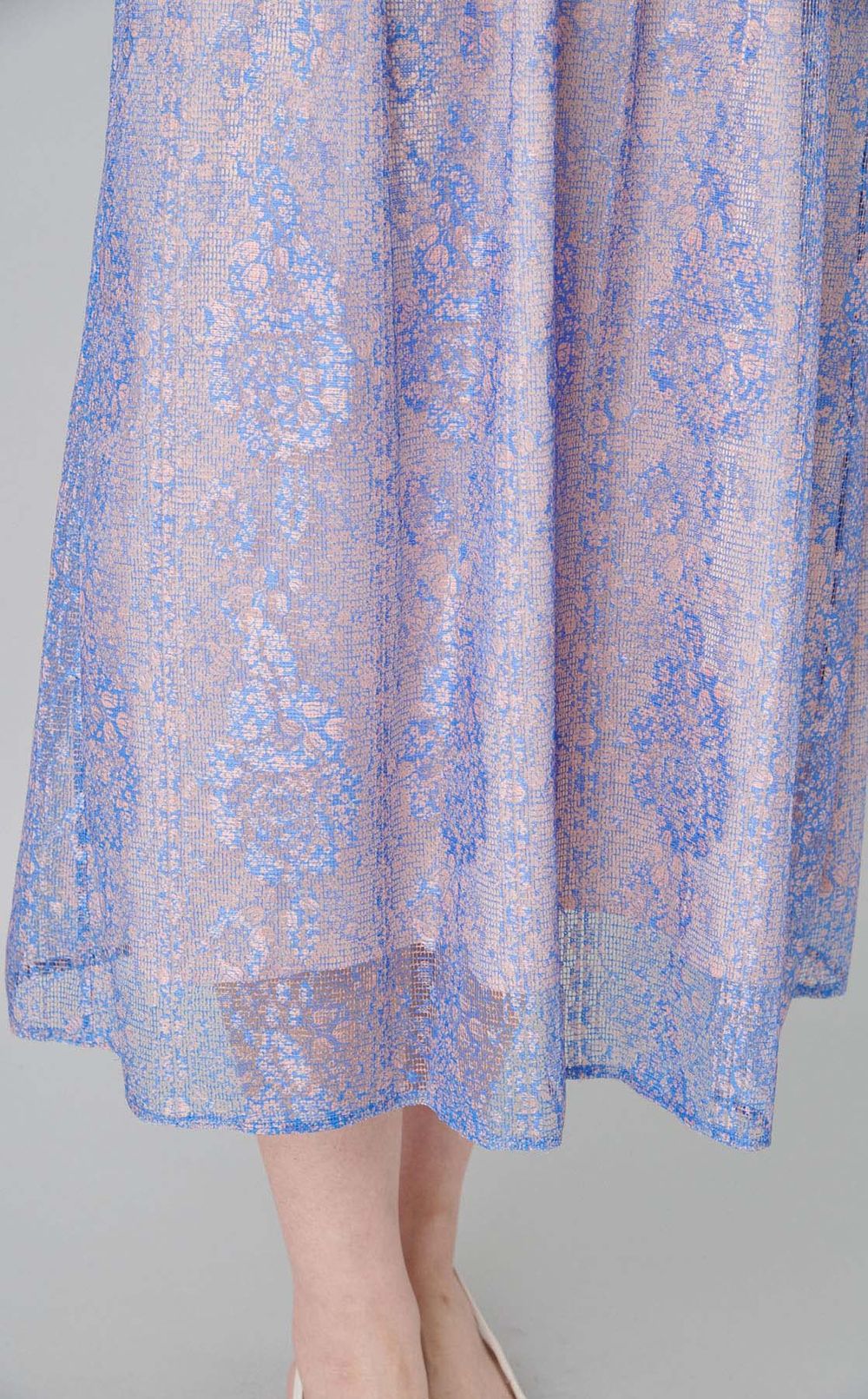 プリントレースギャザーワンピース