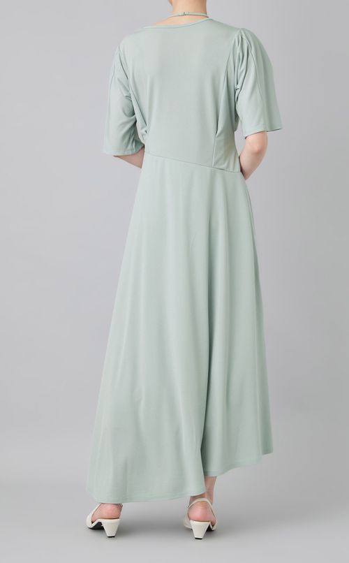 ドレープアシンメトリージャージードレス