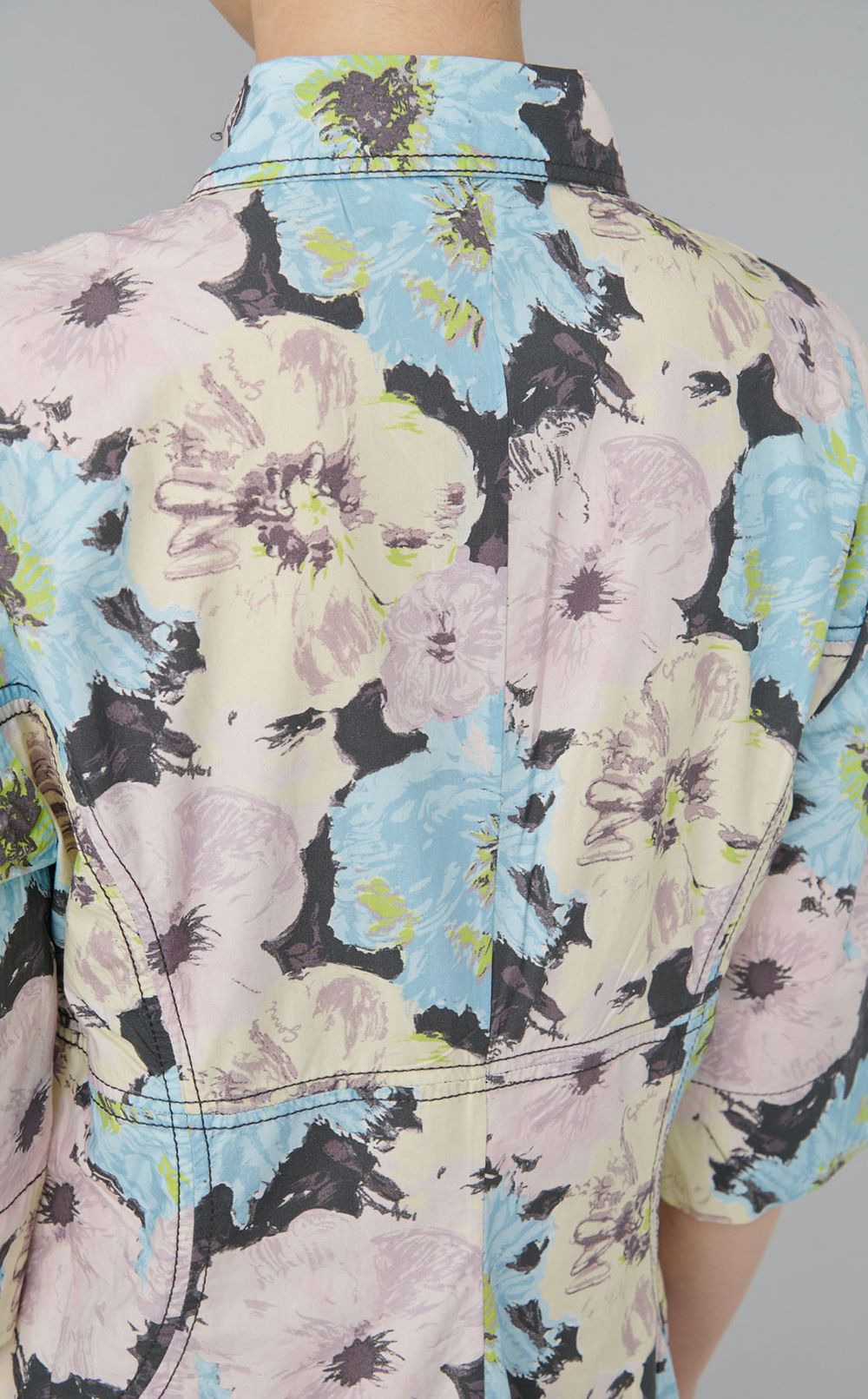 フラワープリントコットンワンピース