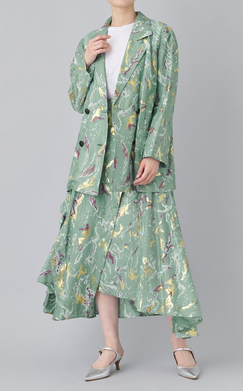 フラワー箔プリントジャケット