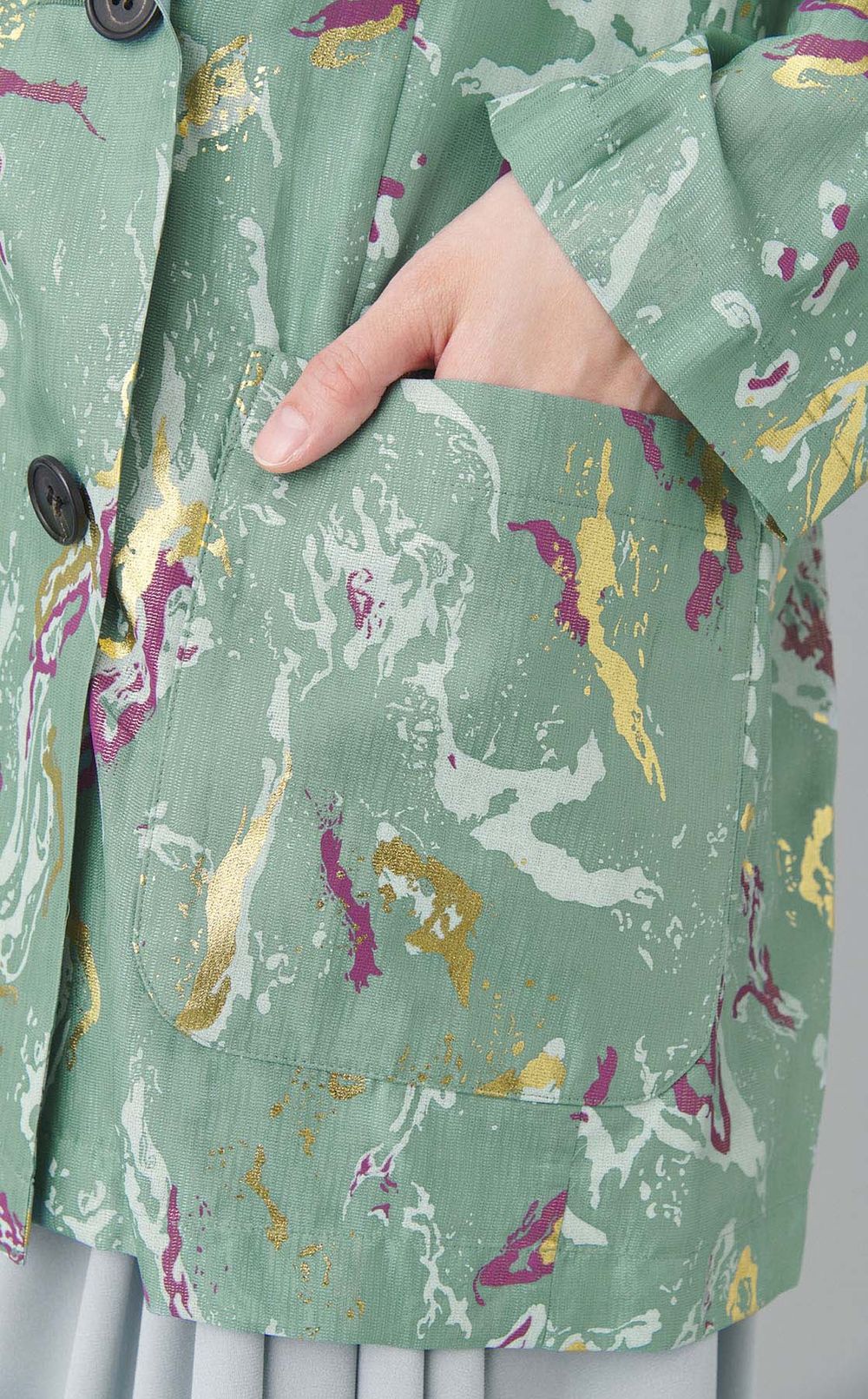 フラワー箔プリントジャケット