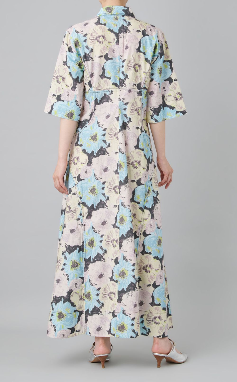 フラワープリントコットンワンピース