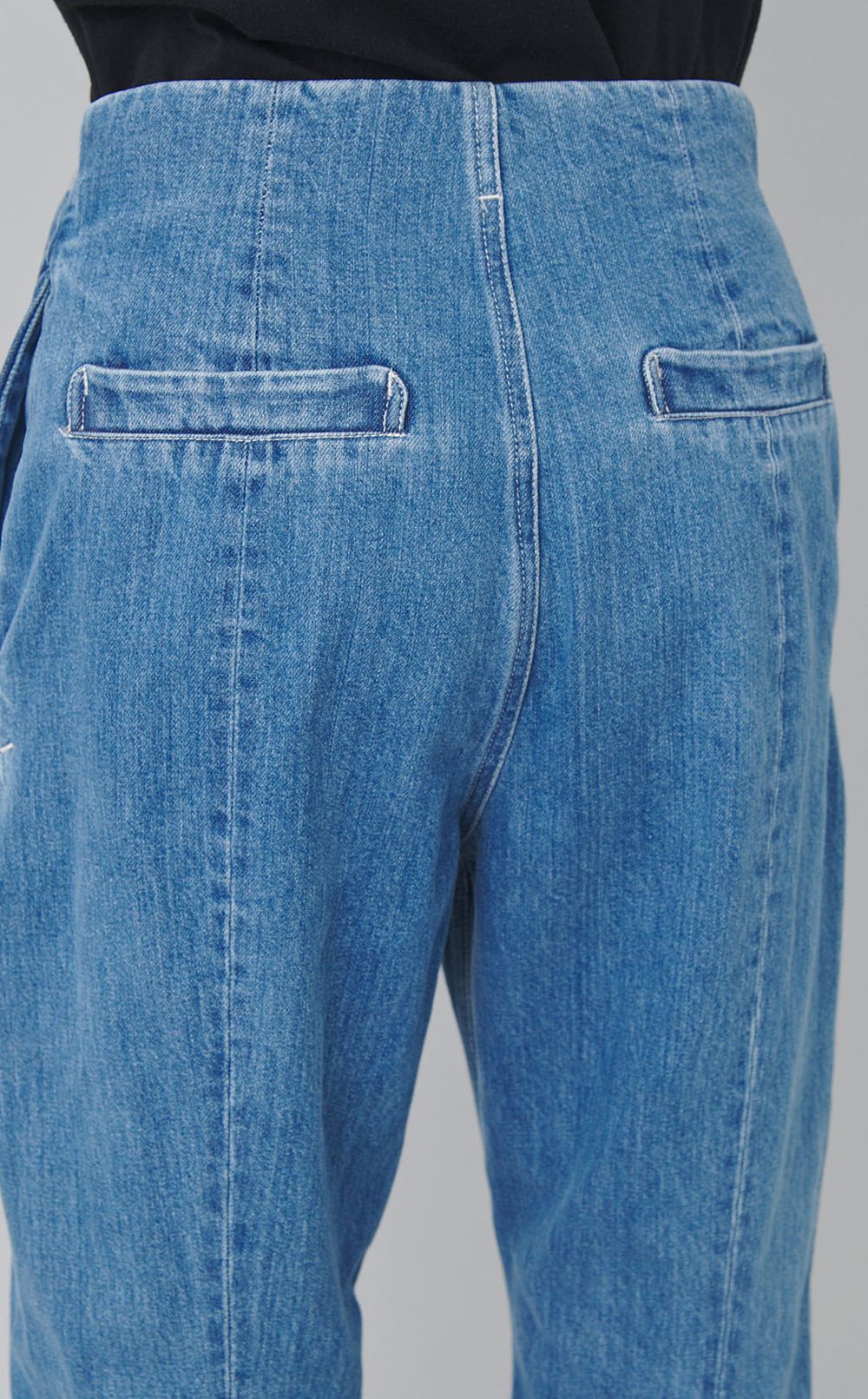 スナップハイウエストデニムパンツ