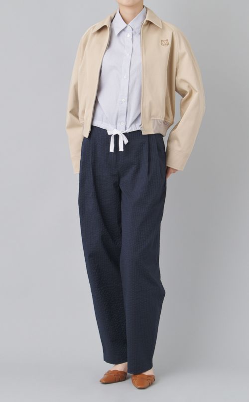 ストライプタックリラックスパンツ