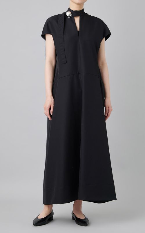 LAULAネックタイロングワンピース