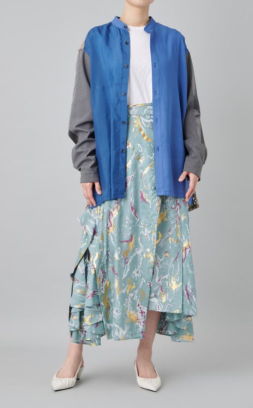 【reADdress】リメイクスタンドカラーシャツ