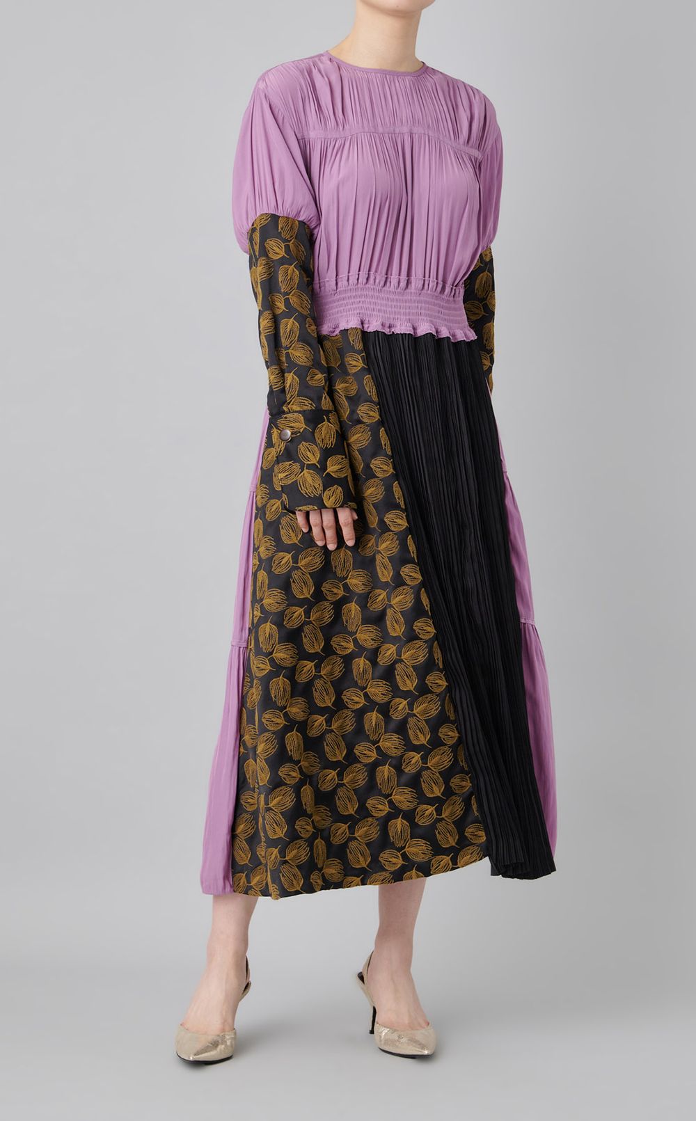 【reADdress】フラワープリントドッキングワンピース