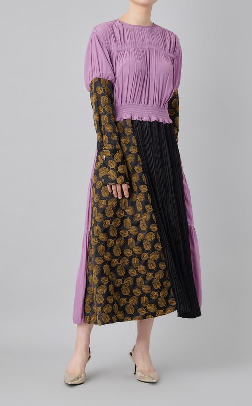 【reADdress】フラワープリントドッキングワンピース