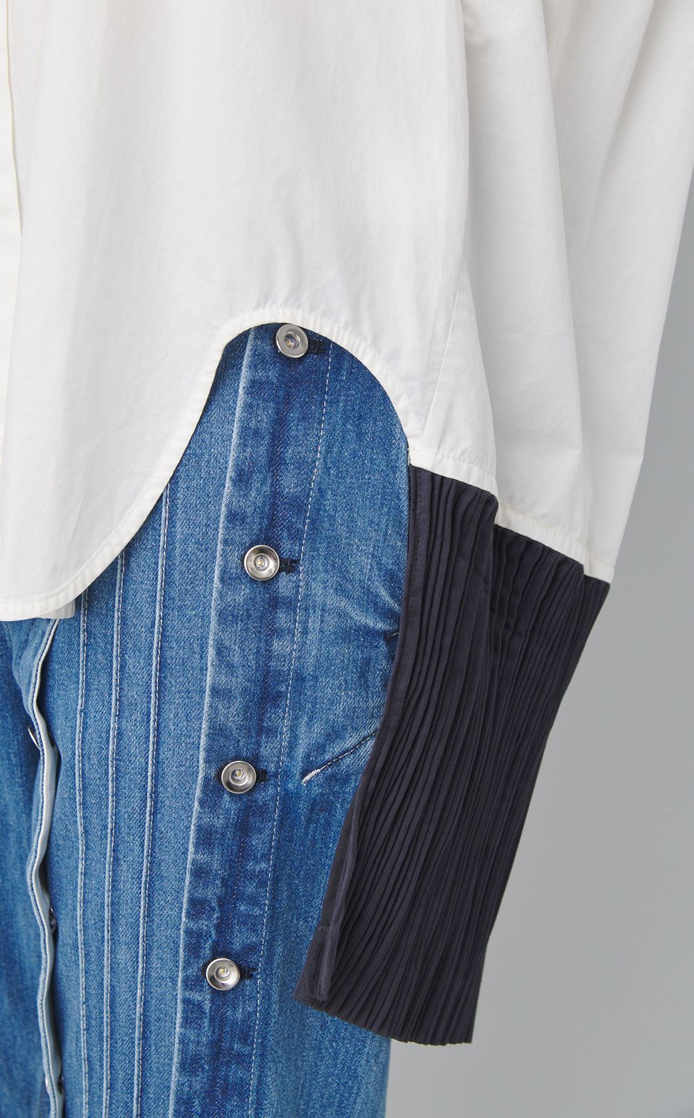 【reADdress】プリーツドッキングブラウス