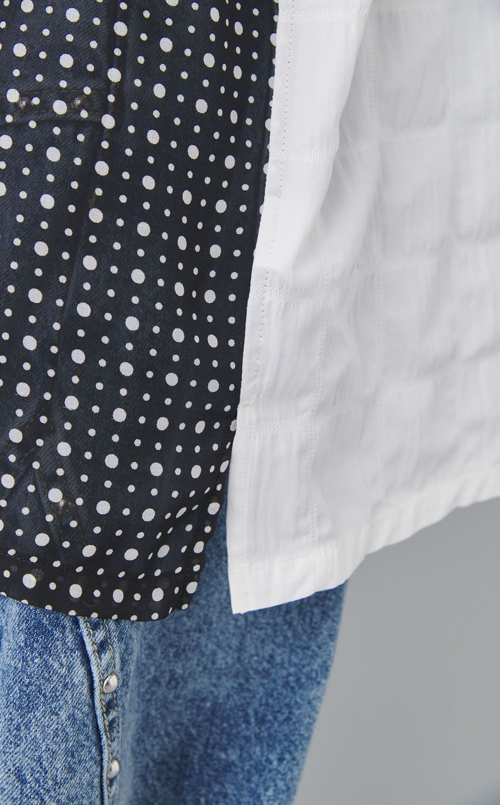 【reADdress】リメイクスタンドカラーシャツ