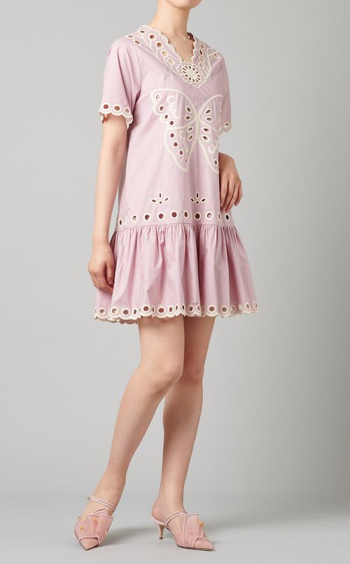 カット刺繍ロングプルオーバー