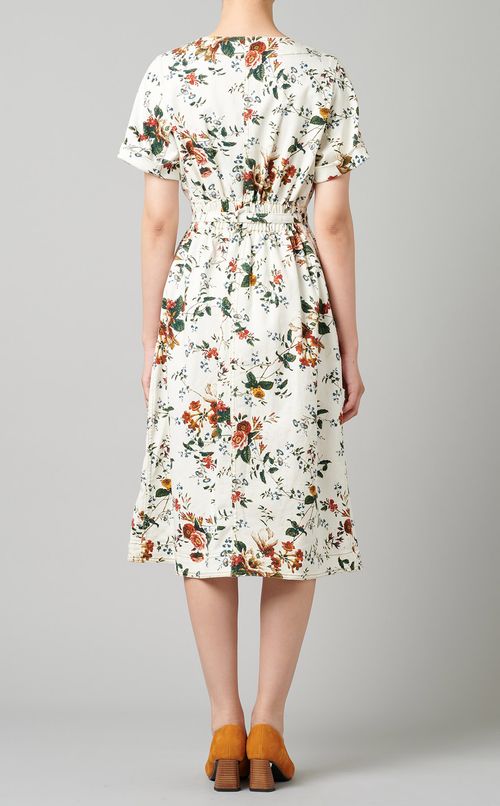 フラワープリントワンピース