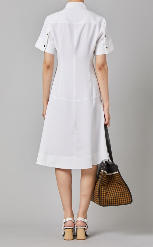 デザインスリーブシャツワンピース