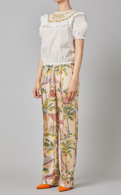 フリルレースプルオーバーブラウス