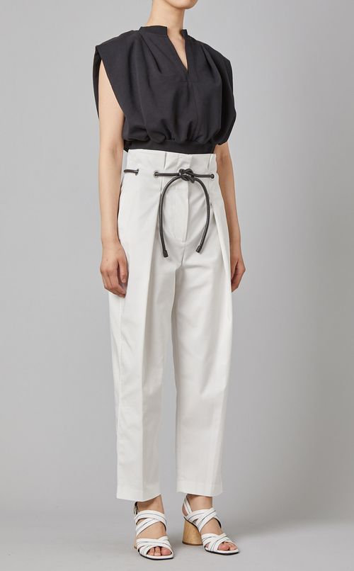 ベルト付テーパードパンツ