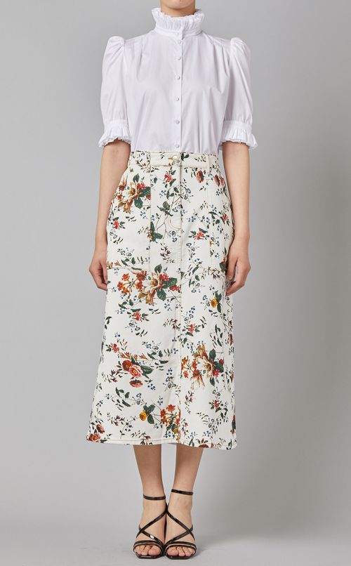 フラワープリントフレアスカート