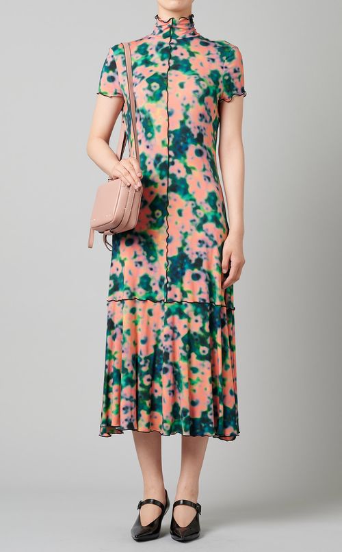 マルチプリントハイネックワンピース