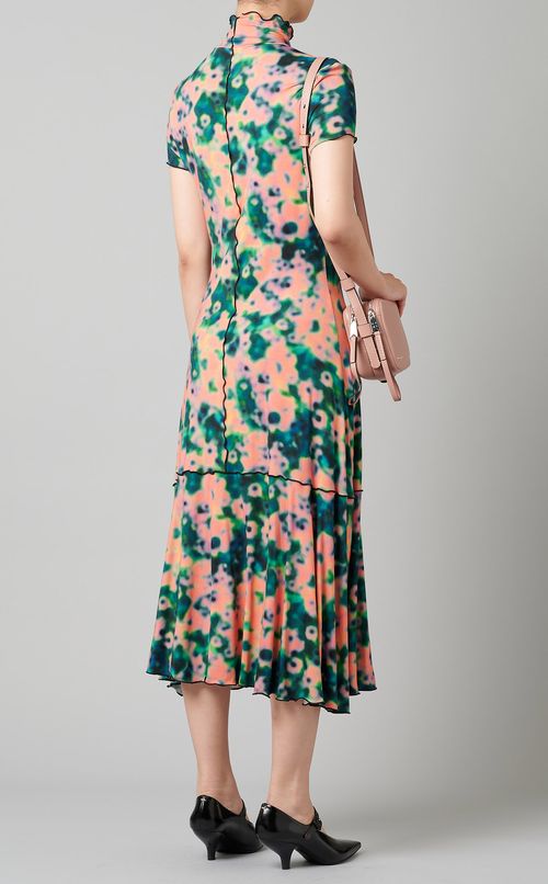 マルチプリントハイネックワンピース