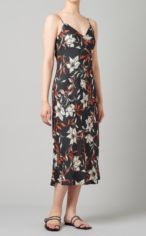 フラワープリントキャミソールワンピース