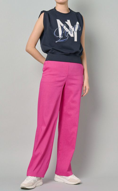 スリーブレスクロップドスウェットトップス