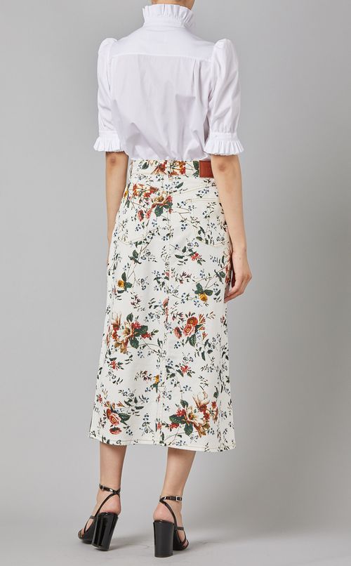 フラワープリントフレアスカート