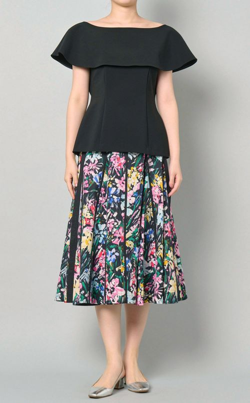 ファイヤーワークプリントフレアスカート