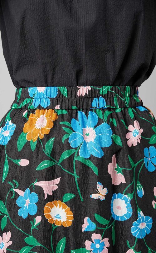 フラワープリントティアードスカート