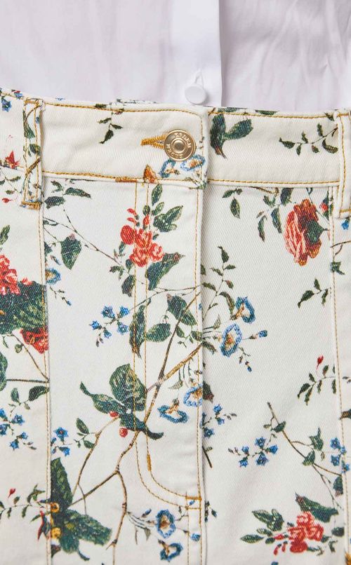 フラワープリントフレアスカート