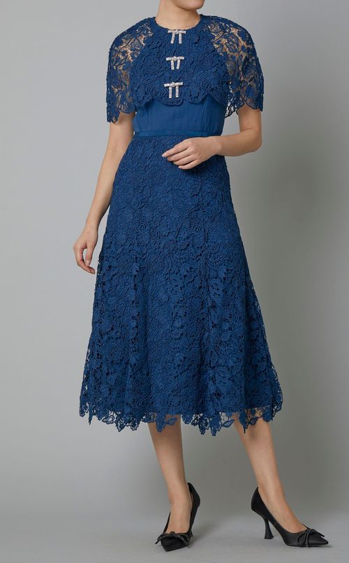 レースケープ付キャミソールドレス