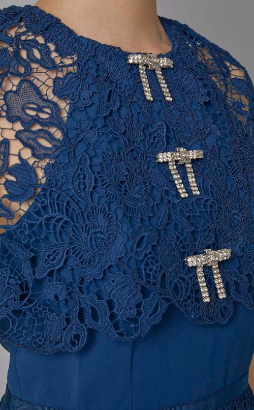 レースケープ付キャミソールドレス