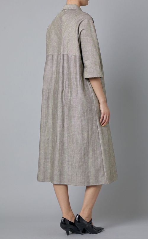 コットンリネンショートスリーブワンピース