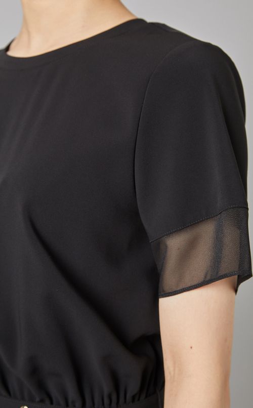 ベルト付フレアワンピース