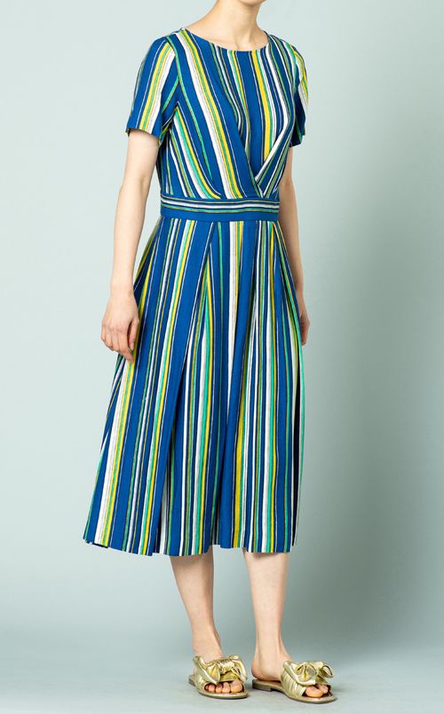 マルチストライプワンピース