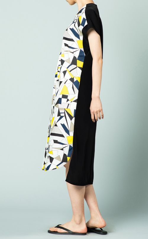 ジオメトリックプリントワンピース
