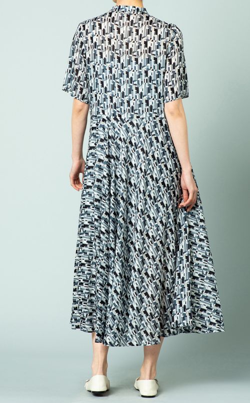 ジオメトリックプリントワンピース