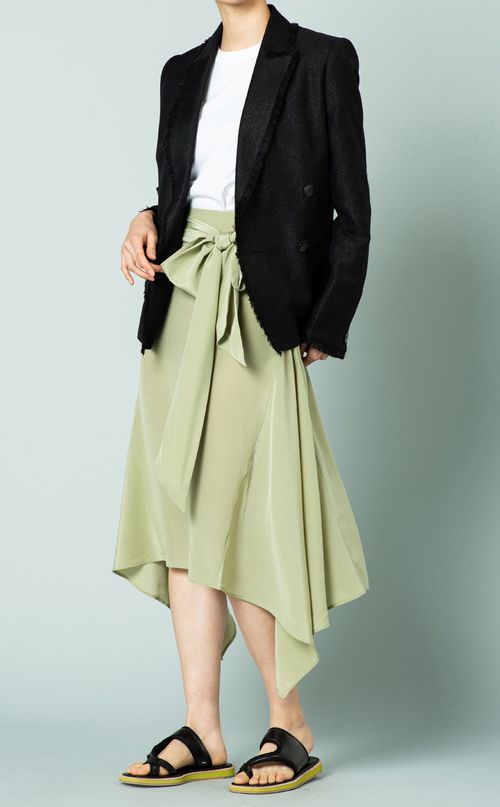 シルクイレギュラーヘムスカート