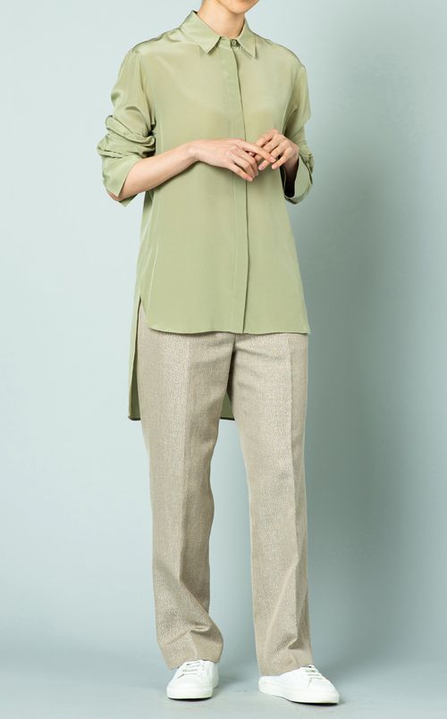 ラメストレートパンツ