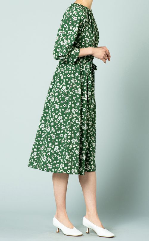 フラワープリントワンピース